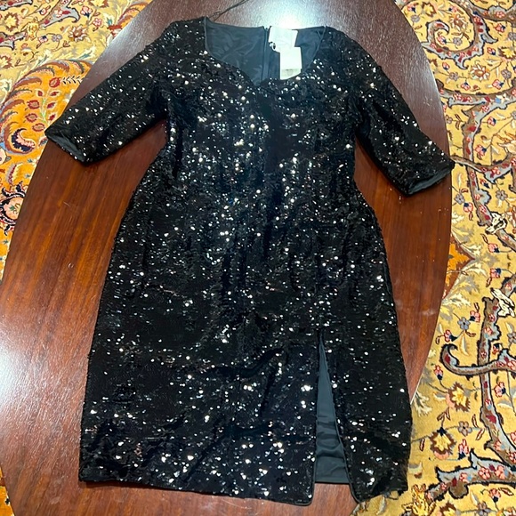 Hugo Boss woman black sequin dress size 10 - Picture 2 of 11